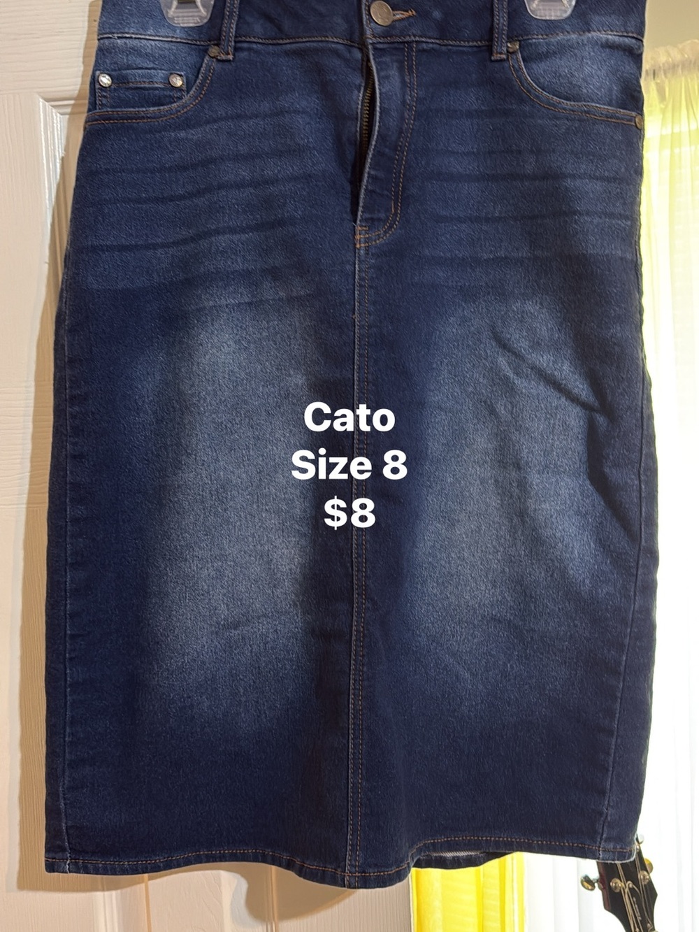 Cato Indigo Denim Pencil Skirt